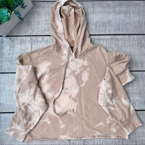 Carbon 38 tie dye cropped hoodie
